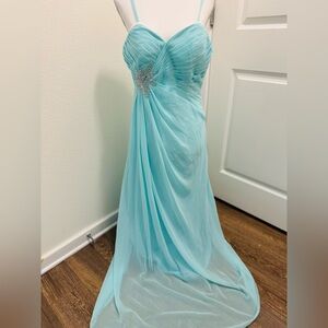 Turquoise and silver rhinestone dress size 12 NWT
